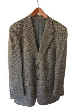 Arnold Brant Blazer, Brown/Gold Winter Weight Wool, Barely Worn, Size 42R